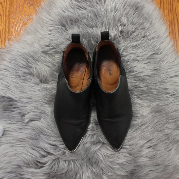 Jeffrey Campbell Black Leather Ankle Boots - Picture 3 of 8